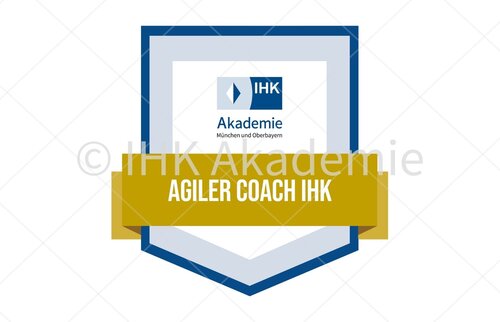 Darstellung des Open Badges zum/zur Agiler Coach IHK.