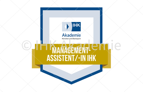 Darstellung des Open Badges zum/zur Managementassistent/-in IHK.