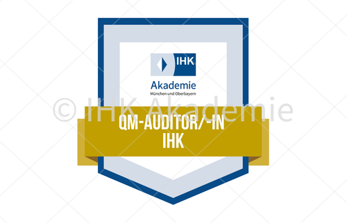 Darstellung des Open Badges zum/zur QM-Auditor/-in IHK.