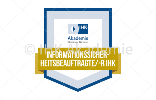 Darstellung des Open Badges zum/zur Informationssicherheitsbeauftragte/-r IHK.