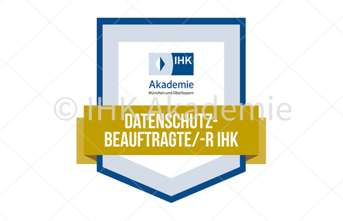 Darstellung des Open Badges zum/zur Datenschutzbeauftragte/-r IHK.