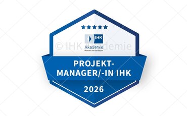 Beispielhaftes Open Badge der IHK Akademie München und Oberbayern.