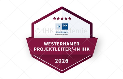 Darstellung des Open Badges zum/zur Westerhamer Projektleiter/-in IHK.