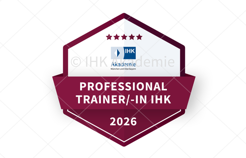 Darstellung des Open Badges zum/zur Professional Trainer/-in IHK.