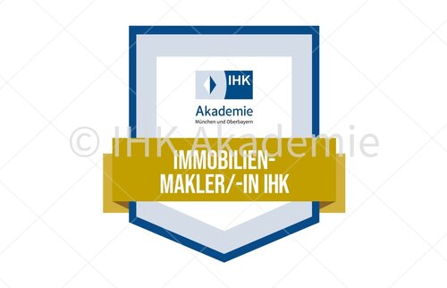 Darstellung des Open Badges zum/zur Immobilienmakler/-in IHK.