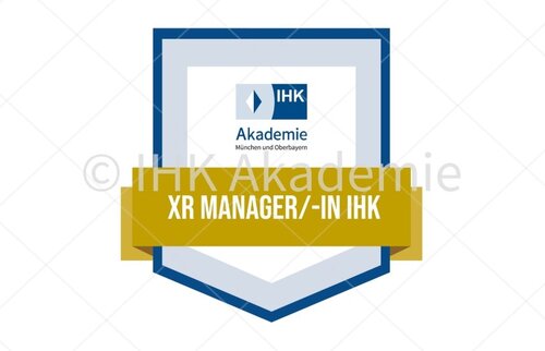 Weiterbildung im Bereich KI: Darstellung der digitalen Auszeichnung zum/zur XR Manager/-in IHK