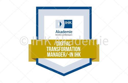 IHK Akademie Badge für die Qualifikation Digital Transformation Manager/-in