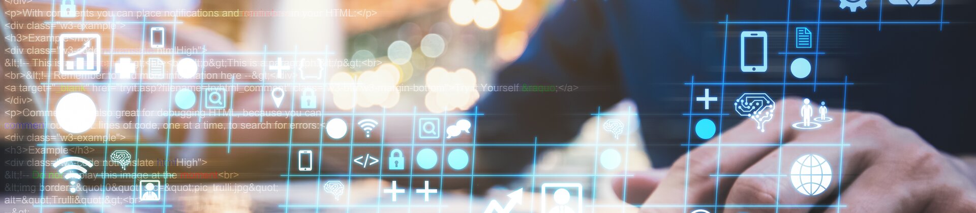 Person nutzt Smartphone und digitale Schnittstellen – Konzept von moderner Technologie, Datenvernetzung und digitaler Transformation.