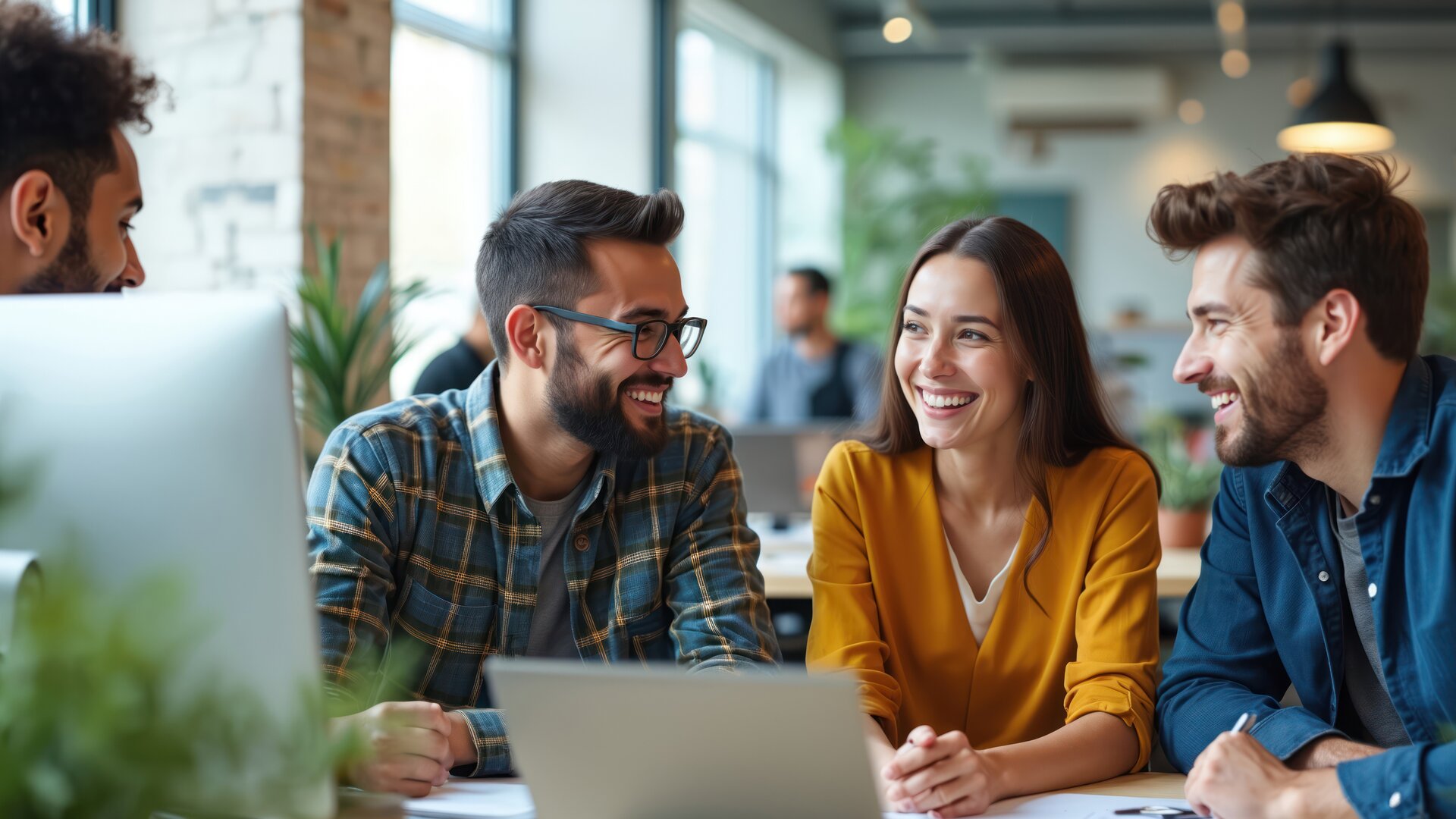 Weiterbildung Projektmanagement – Wissen zertifizieren: Team arbeitet gemeinsam an einem Projekt im Büro.