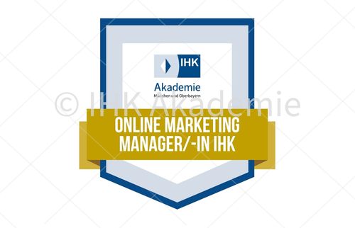 Darstellung des Open Badges zum/zur Online Marketing Manager/-in IHK.