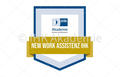 Darstellung des Open Badges zur New Work Assistenz IHK.